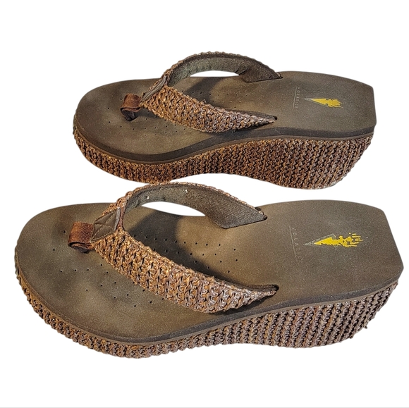 Volatile Island Wedge Brown Fall Spring Summer Sandals Women’s Size 7 - Picture 3 of 8